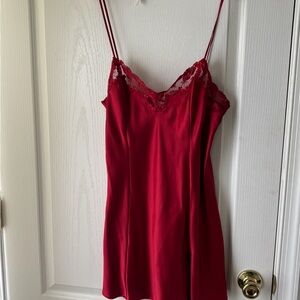 Victoria's Secret Red Lace Chemise